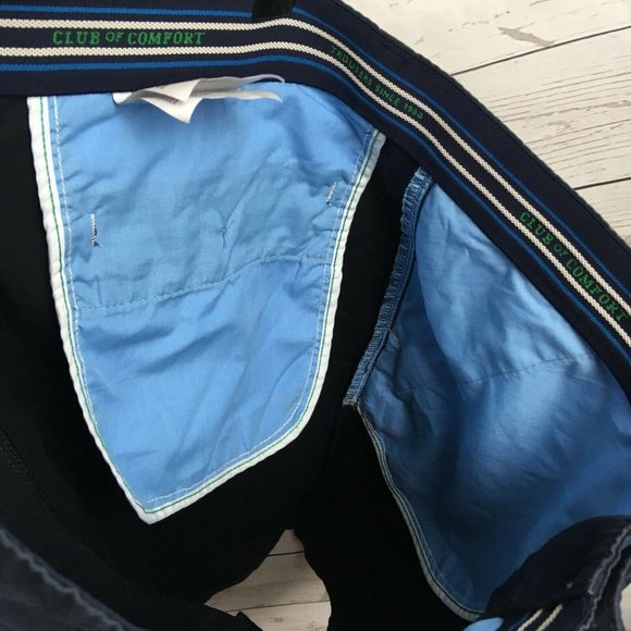 Club of Comfort Mens sz 40 Shorts Dark Navy Blue Stretch Blend Cotton Premium - Picture 11 of 12